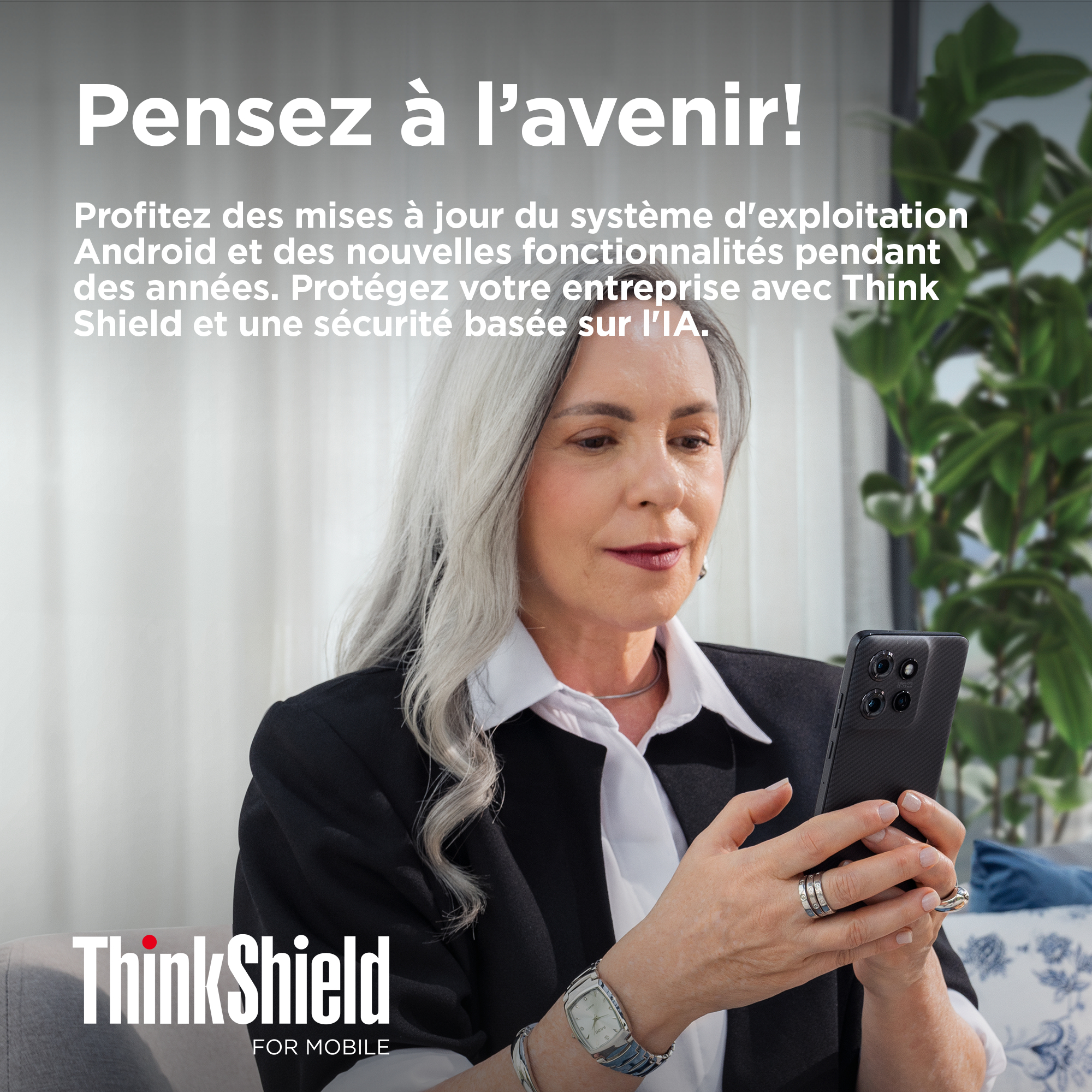 ThinkPhone 25 Business Edition- 8 Go de RAM.- 256 Go de stockage.- WiFi 6E.- Ecran pOLED 6.36 Corning Gorilla Glass 7i.- IP68 et MILSTD-810H.- Business Edition = 3 ans de garantie avec 1 an de service pour les entreprises.- Pack daccessoires complet (coq