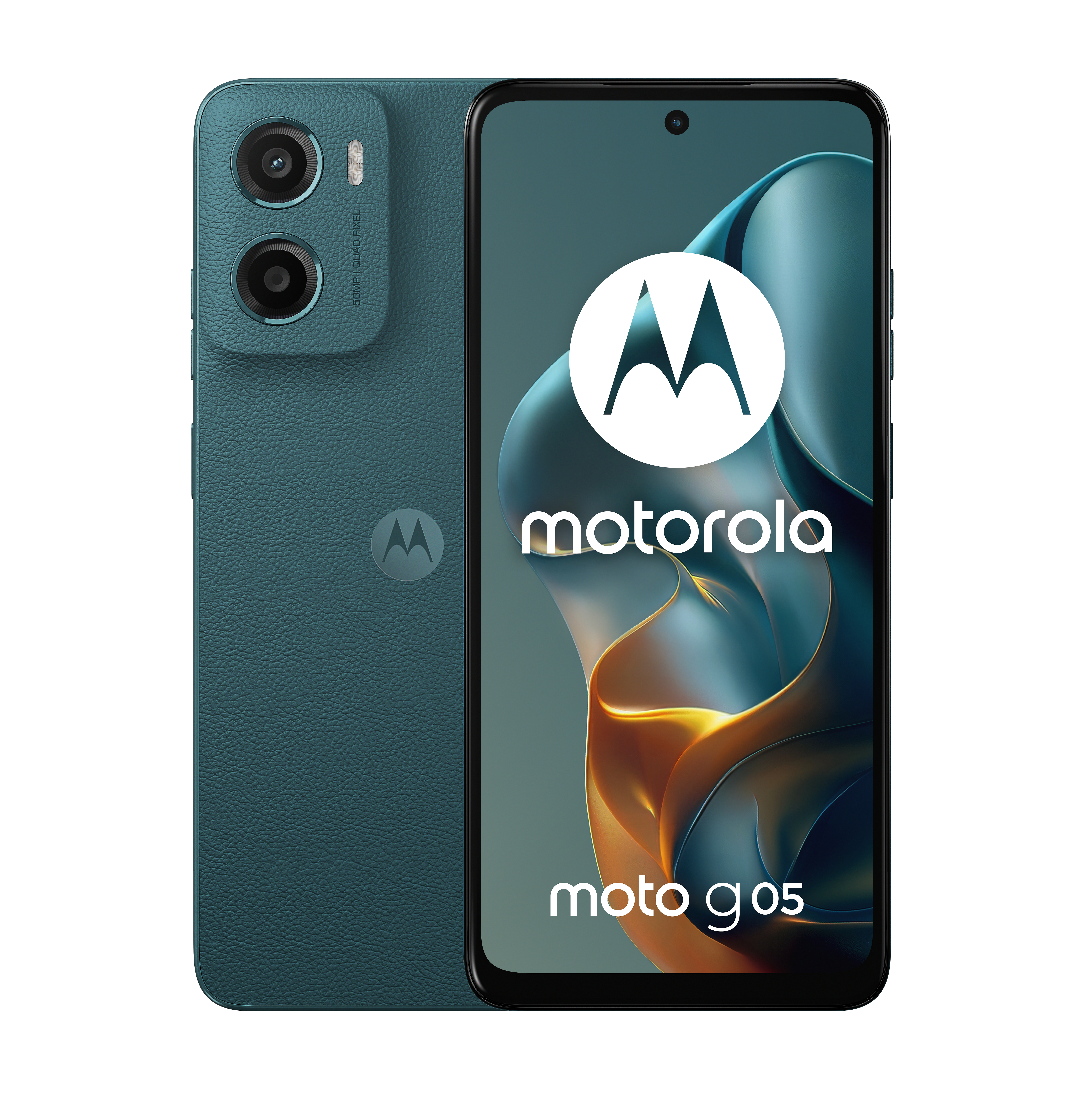Motorola Moto G05 - 4G smartphone - double SIM - RAM 4 Go / Mémoire interne 64 Go - microSD slot - Écran LCD - 6.67" - 1604 x 720 pixels (90 Hz) - rear camera 50 MP - front camera 8 MP - vert forêt