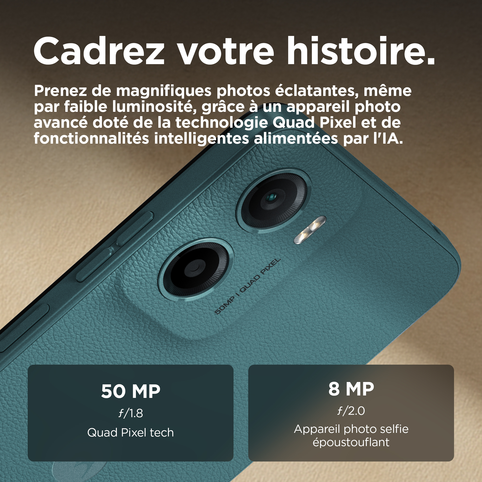 Motorola Moto G05 - 4G smartphone - double SIM - RAM 4 Go / Mémoire interne 64 Go - microSD slot - Écran LCD - 6.67" - 1604 x 720 pixels (90 Hz) - rear camera 50 MP - front camera 8 MP - vert forêt