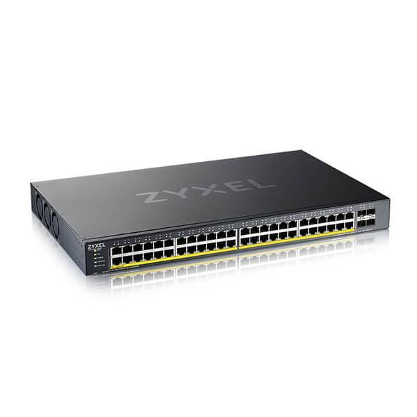 Zyxel XGS1935 Series XGS1935-52HP - Commutateur - géré - L3 Lite - intelligent - 48 x 10/100/1000 (PoE) + 4 x SFP+ 10 Go (liaison montante) - Montable sur rack - PoE+ (375 W) - pour Zyxel DAC10G-1M v2, DAC10G-3M v2, SFP10, SFP-1000, SFP-BX1310-10, SFP-BX1