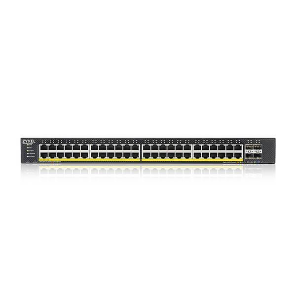 Zyxel XGS1935 Series XGS1935-52HP - Commutateur - géré - L3 Lite - intelligent - 48 x 10/100/1000 (PoE) + 4 x SFP+ 10 Go (liaison montante) - Montable sur rack - PoE+ (375 W) - pour Zyxel DAC10G-1M v2, DAC10G-3M v2, SFP10, SFP-1000, SFP-BX1310-10, SFP-BX1