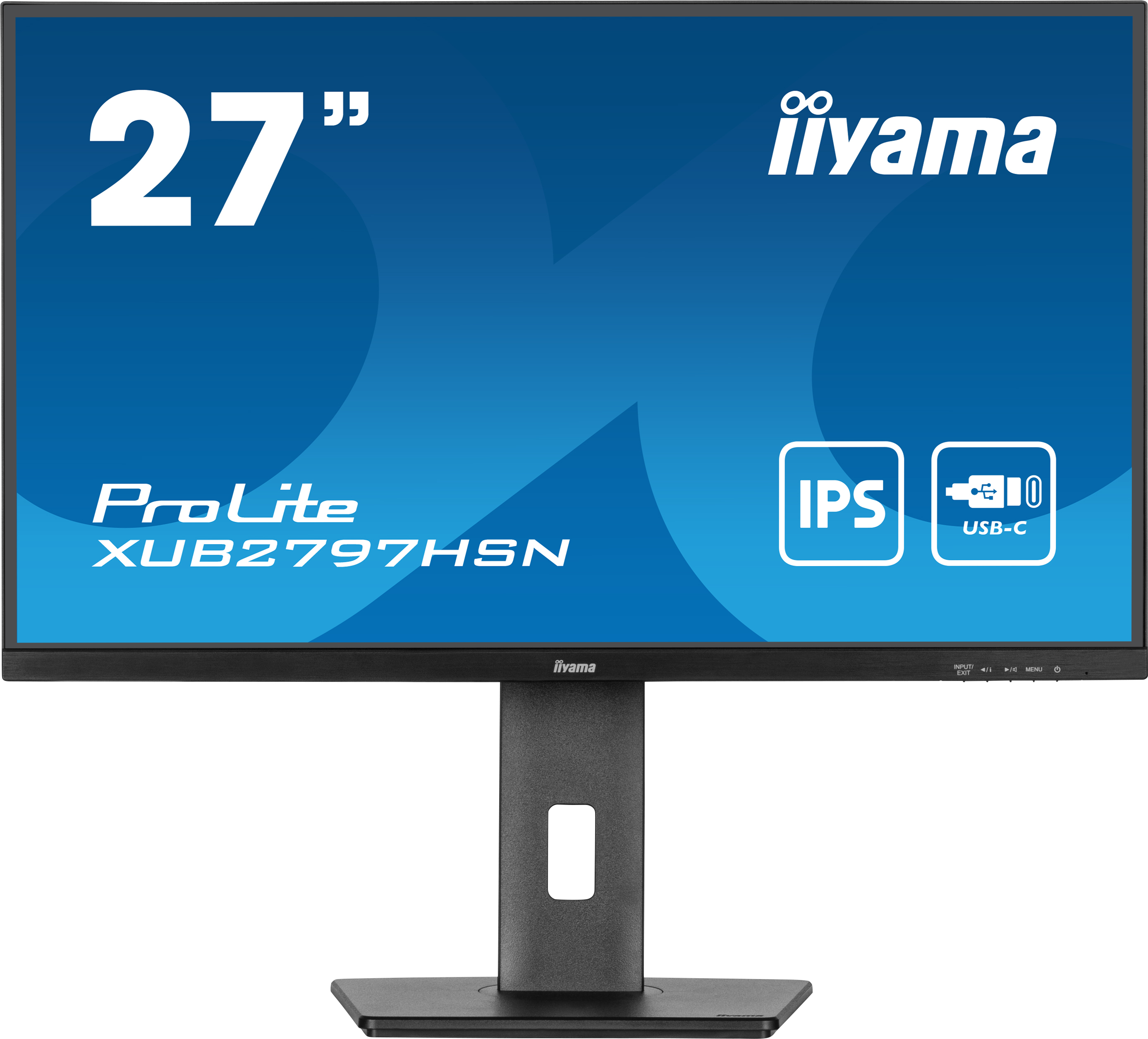 iiyama ProLite XUB2797HSN-B2 - Écran LED - 27" - 1920 x 1080 Full HD (1080p) @ 100 Hz - IPS - 300 cd/m² - 1000:1 - 1 ms - HDMI, DisplayPort, USB-C - haut-parleurs - mat, noir