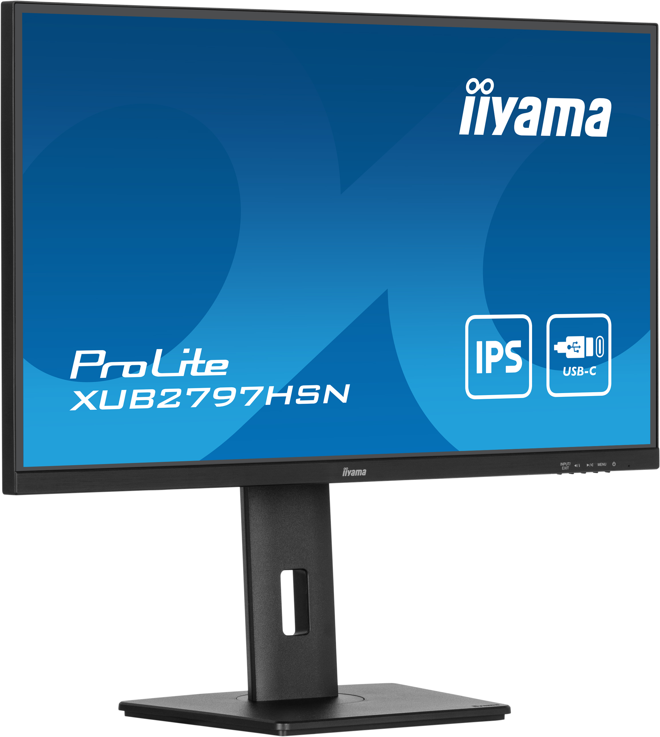 iiyama ProLite XUB2797HSN-B2 - Écran LED - 27" - 1920 x 1080 Full HD (1080p) @ 100 Hz - IPS - 300 cd/m² - 1000:1 - 1 ms - HDMI, DisplayPort, USB-C - haut-parleurs - mat, noir