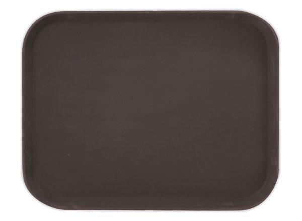 1 Plateau de service rectangulaire empilable marron 35X25