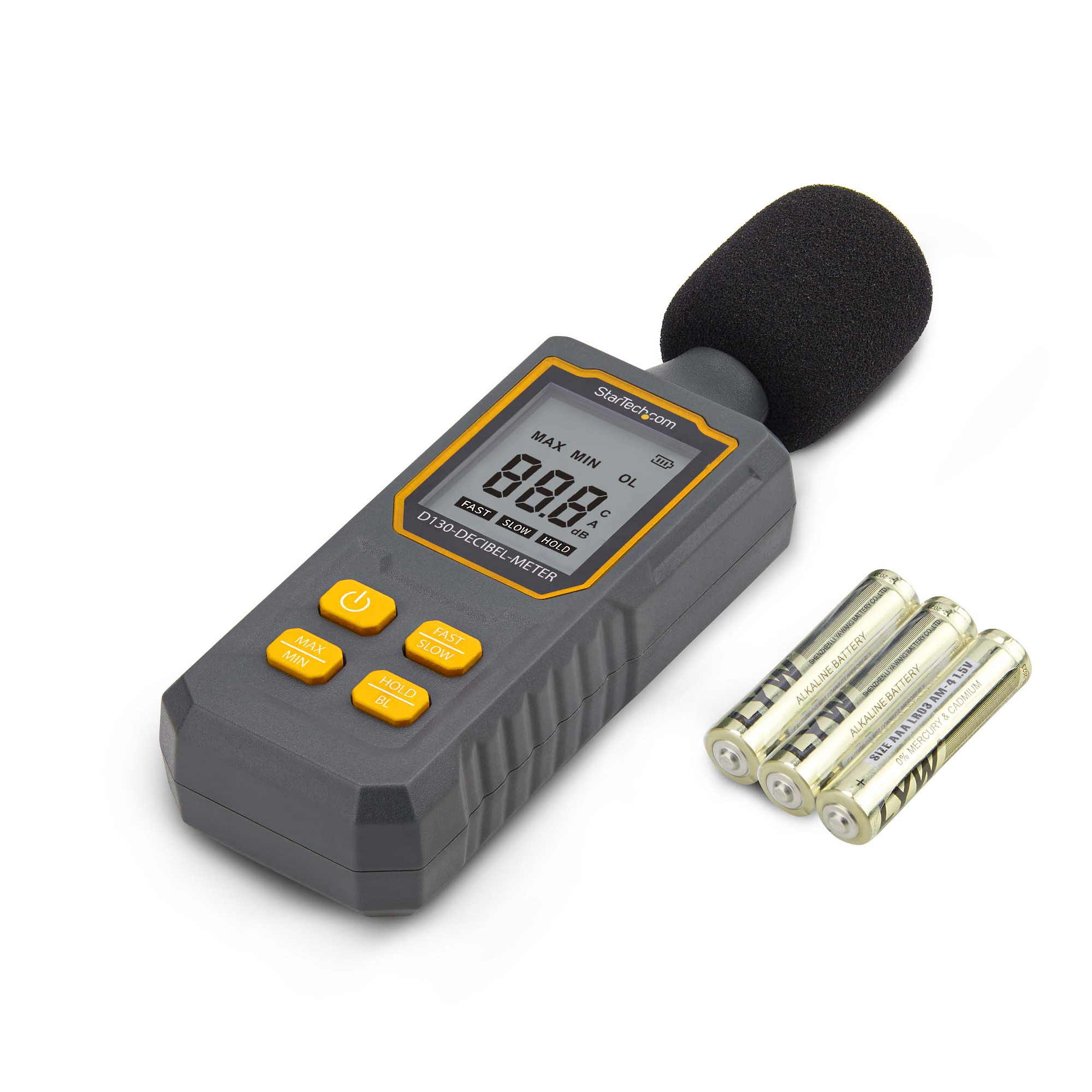 StarTech.com Handheld Digital Sound Meter, Noise/Decibel Level Reader - Sonomètre - noir