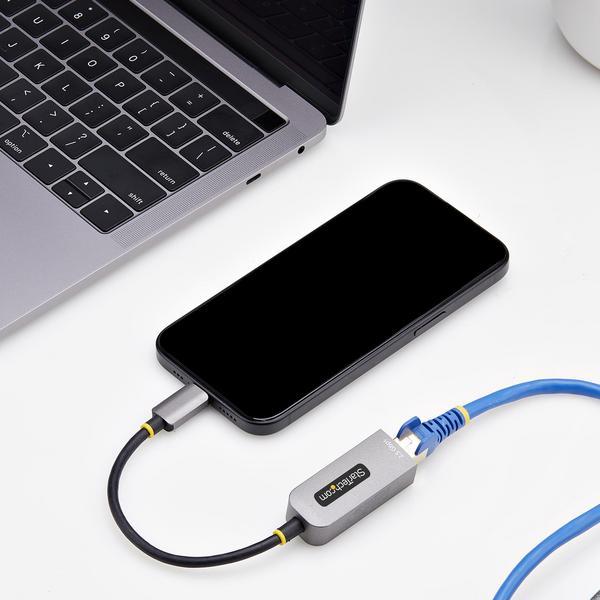 StarTech.com 2.5GbE USB-C to Ethernet Adapter - Adaptateur réseau - USB-C 3.2 Gen 1 / Thunderbolt 3 - Ethernet 10M/100M/1G/2,5 Gigabit - gris sidéral