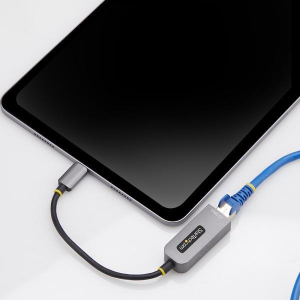 StarTech.com 2.5GbE USB-C to Ethernet Adapter - Adaptateur réseau - USB-C 3.2 Gen 1 / Thunderbolt 3 - Ethernet 10M/100M/1G/2,5 Gigabit - gris sidéral