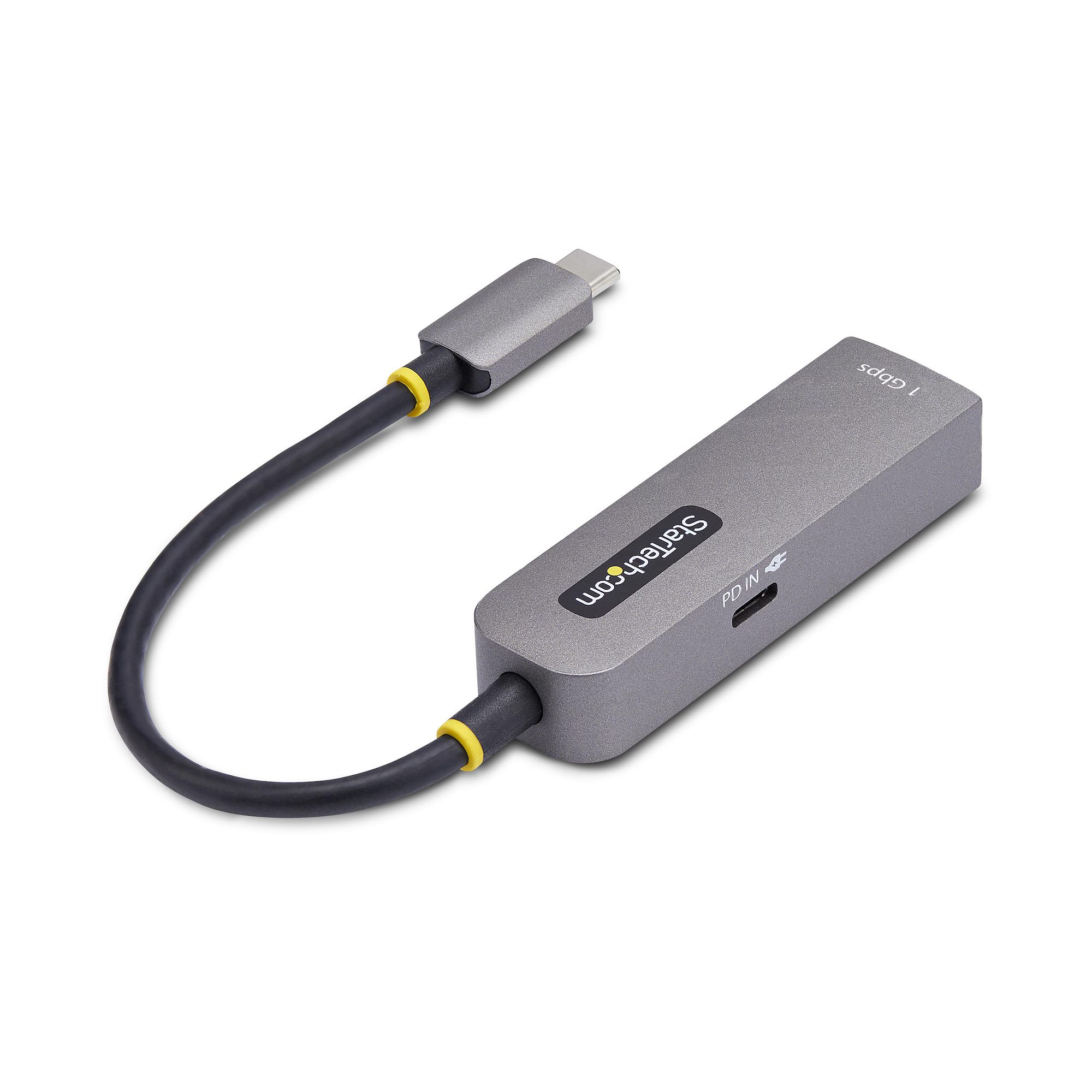 StarTech.com USB-C to Ethernet Adapter, NIC, 1Gbps - Adaptateur réseau - USB-C 3.2 Gen 1 - Gigabit Ethernet + USB-C 3.2 Gen 1 - gris sidéral