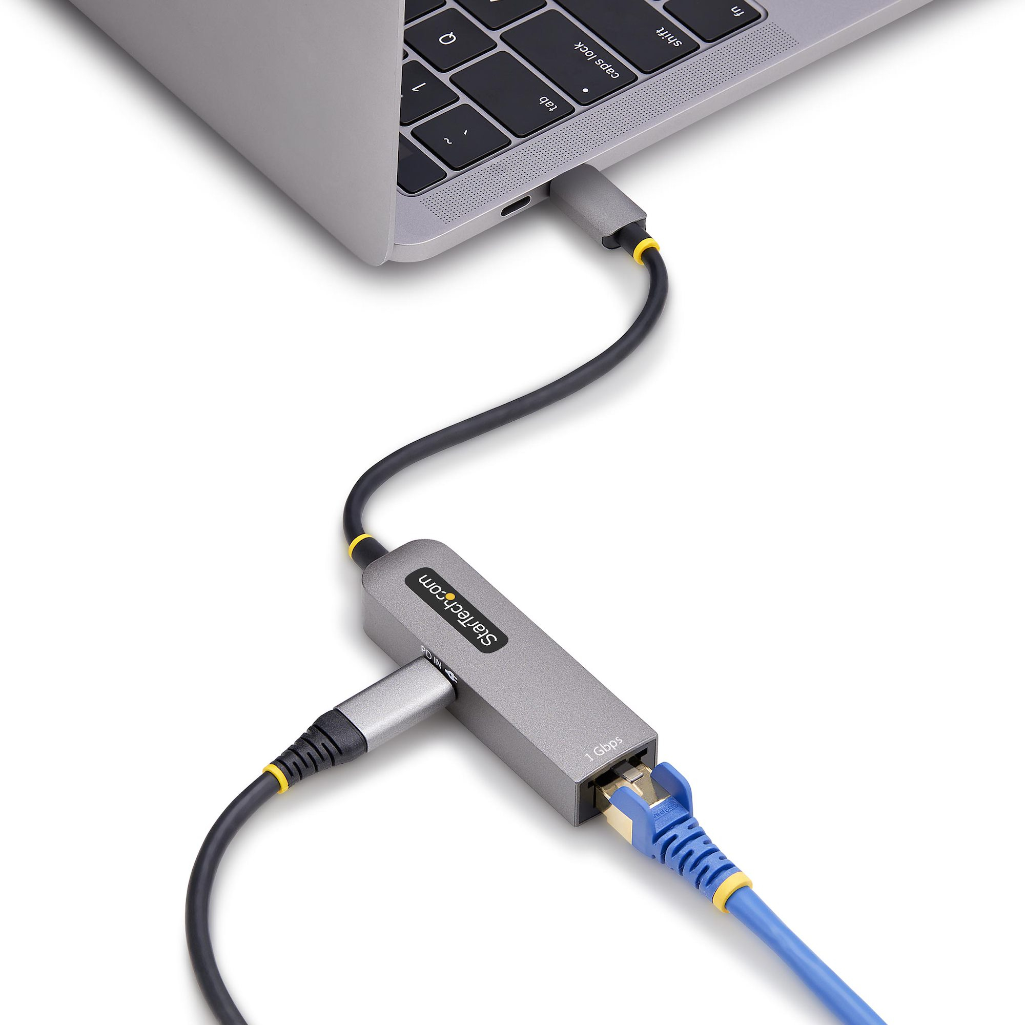 StarTech.com USB-C to Ethernet Adapter, NIC, 1Gbps - Adaptateur réseau - USB-C 3.2 Gen 1 - Gigabit Ethernet + USB-C 3.2 Gen 1 - gris sidéral