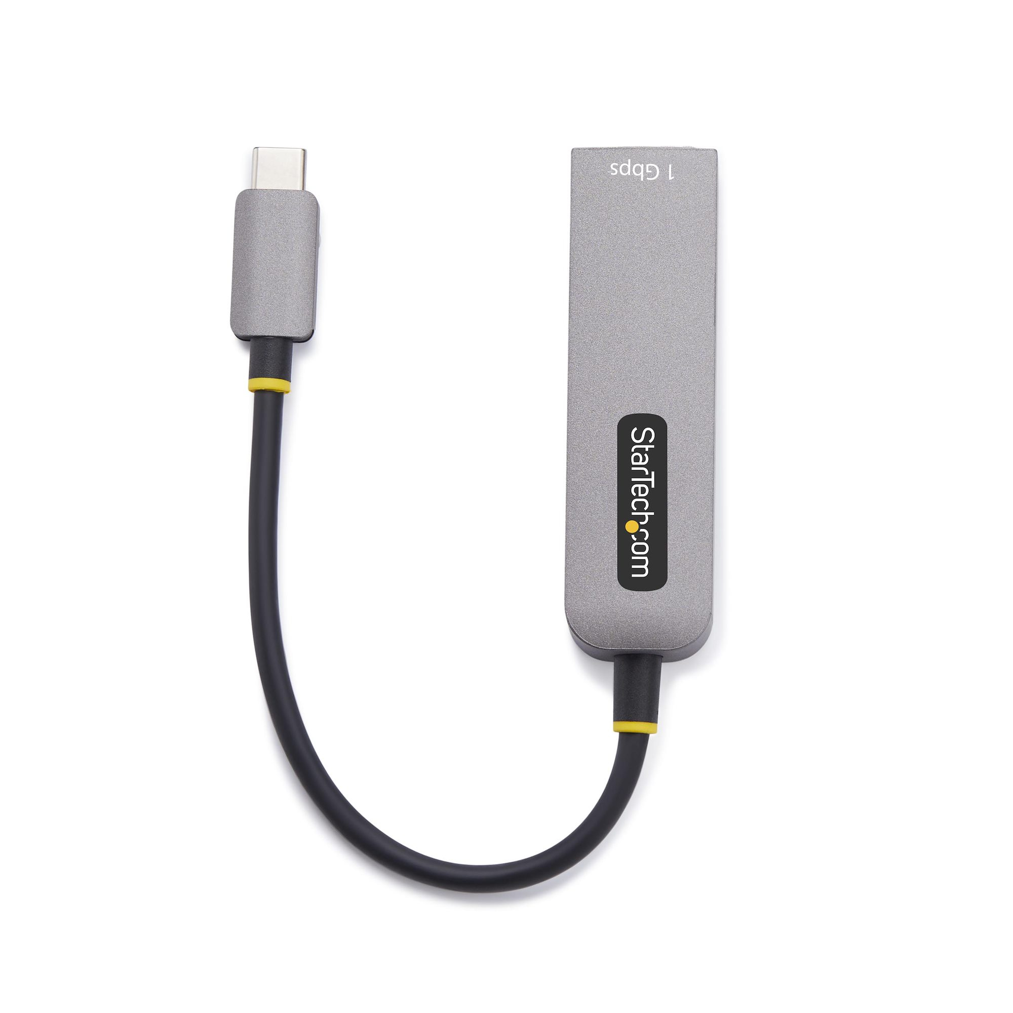 StarTech.com USB-C to Ethernet Adapter, NIC, 1Gbps - Adaptateur réseau - USB-C 3.2 Gen 1 - Gigabit Ethernet + USB-C 3.2 Gen 1 - gris sidéral