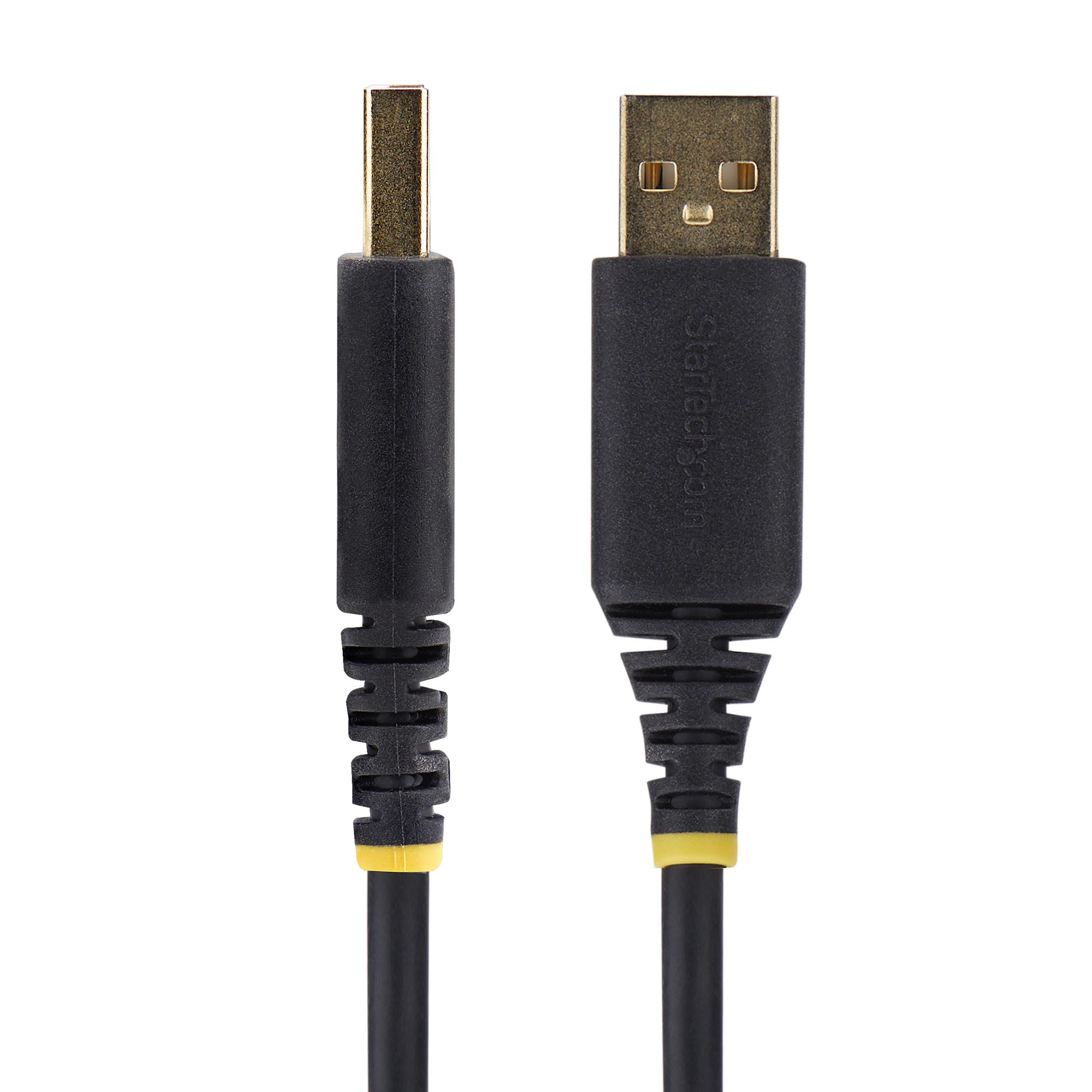 StarTech.com 1ft (30cm) USB to Serial Adapter Cable, COM Retention, RS232 - Câble USB / série - USB (M) pour DB-9 (M) vissable - 30.5 cm - robuste, moulé