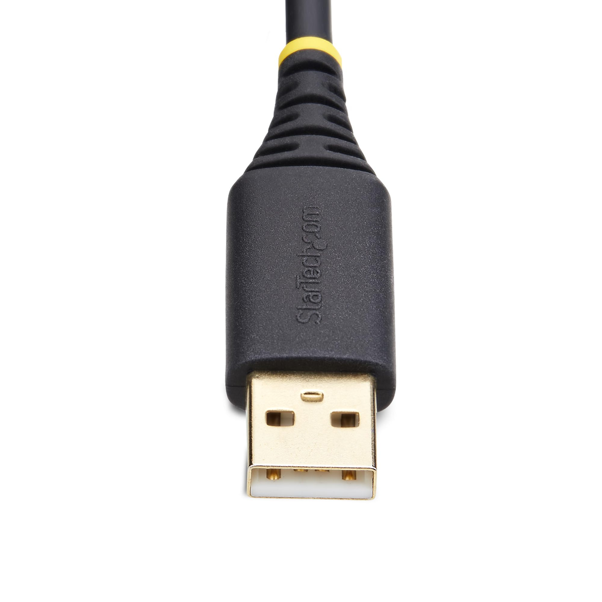 StarTech.com 1ft (30cm) USB to Serial Adapter Cable, COM Retention, RS232 - Câble USB / série - USB (M) pour DB-9 (M) vissable - 30.5 cm - robuste, moulé