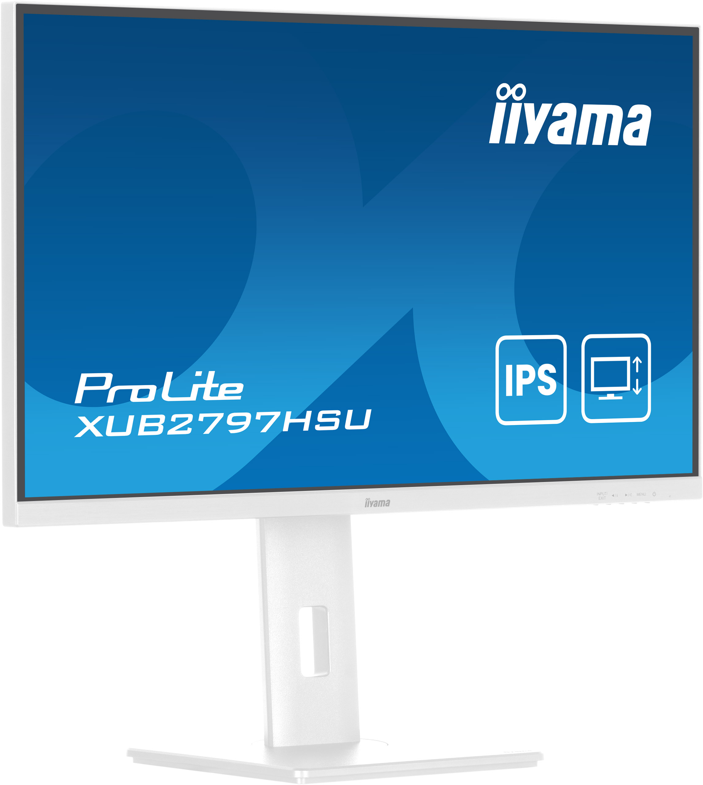 iiyama ProLite XUB2797HSU-W2 - Écran LED - 27" - 1920 x 1080 Full HD (1080p) @ 100 Hz - IPS - 300 cd/m² - 1000:1 - 1 ms - HDMI, DisplayPort - haut-parleurs - blanc, mat