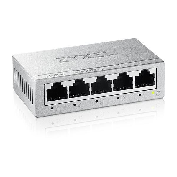 Zyxel GS-100 series GS-105B - Version 5 - commutateur - non géré - 5 x 10/100/1000 - de bureau, fixation murale