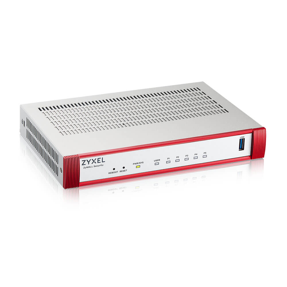 Zyxel USG Flex H Series 50H - Firewall - avec 1 an de pack Gold Security - 5 ports - 1GbE - géré par le Cloud - pour Zyxel SFP-1000T, SFP10G-LR, SFP10G-SR, SFP-LX-10-D, SFP-SX-D