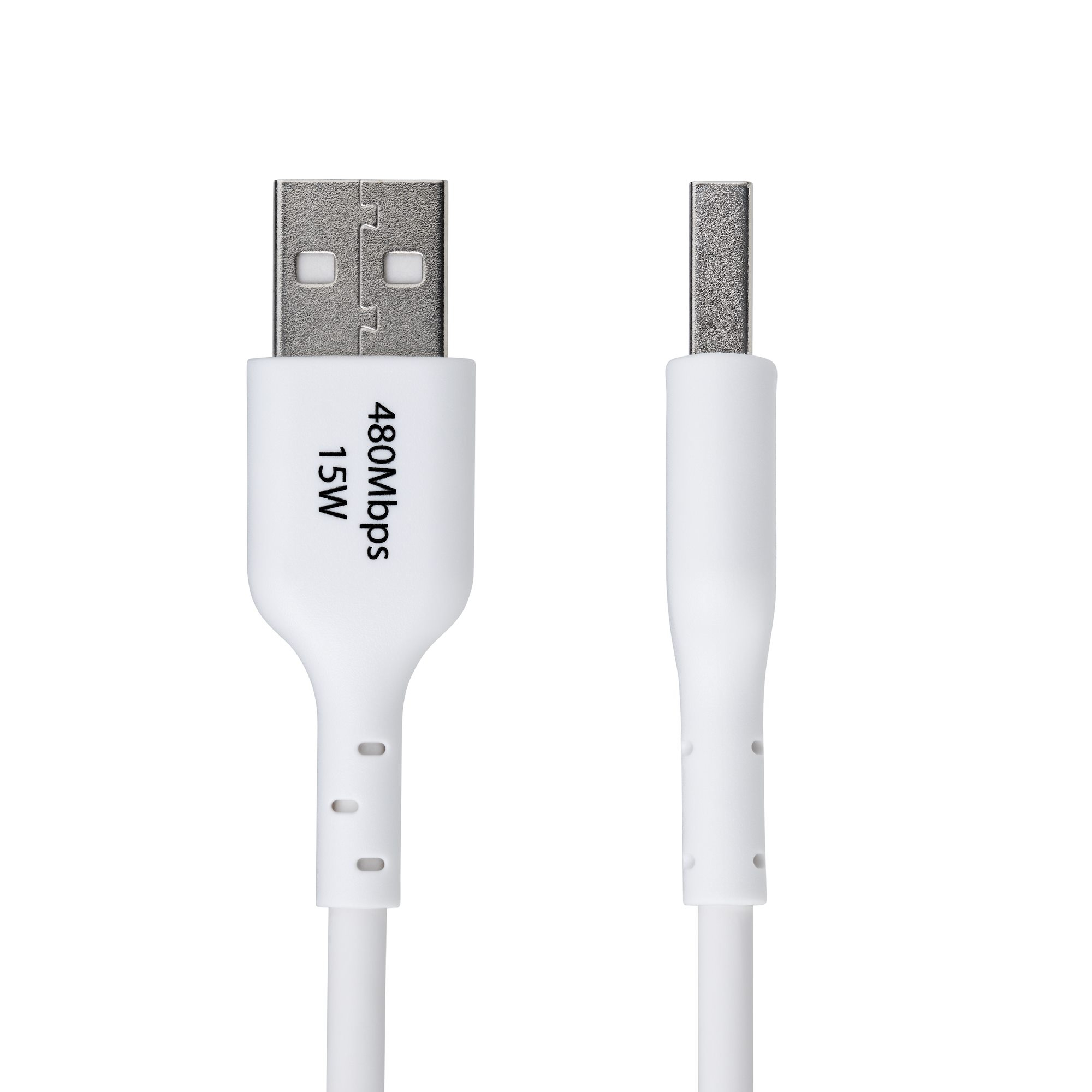 StarTech.com 2m (6.6ft) White USB-A to USB-C Charging Cable/Cord, M/M - Câble USB - USB (M) pour 24 pin USB-C (M) - USB 2.0 - 3 A - 2 m - charge et synchronisation, sans halogène, passif, USB Fast Charge (15W) - blanc