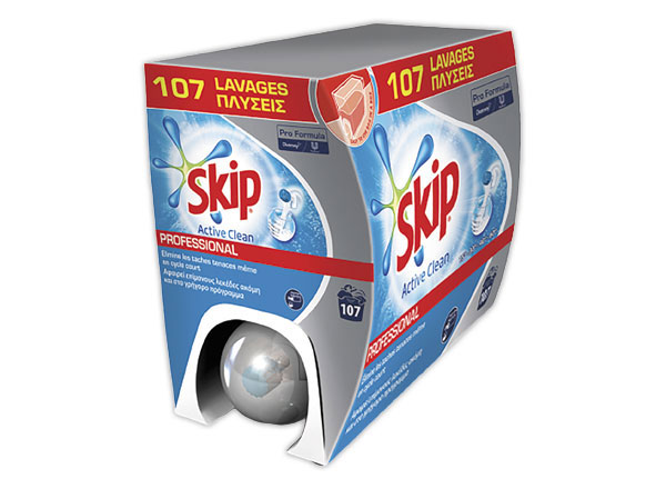 1 7,5 litres lessive SKIP PRO ACTIVE CLEAN avec doseur