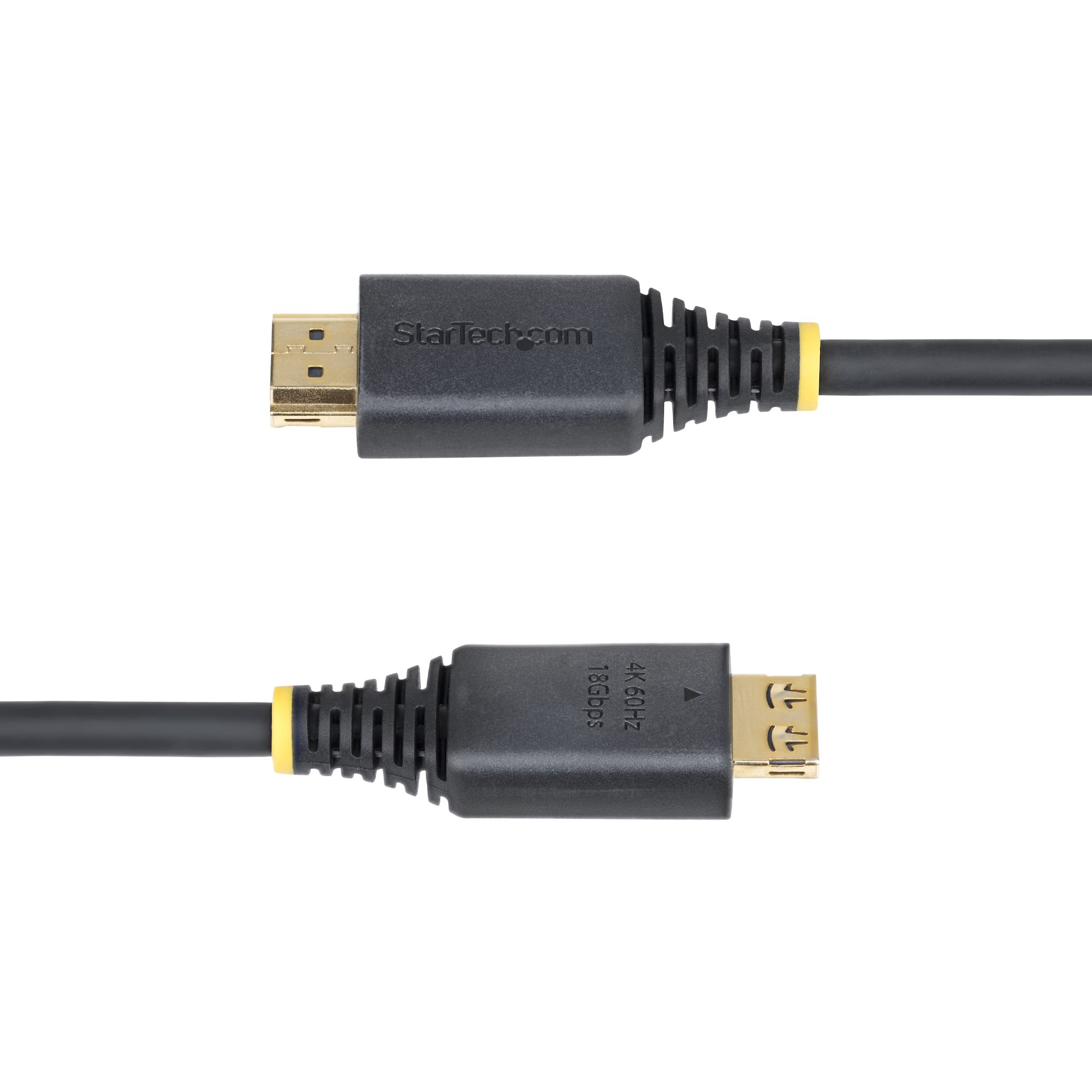 StarTech.com 6ft High Speed HDMI Cable w/Gripping Connectors, 4K 60Hz - High speed - câble HDMI avec Ethernet - HDMI mâle pour HDMI mâle - 1.8 m - blindé - noir - support pour 4K60Hz, support pour 2K144Hz, support 1080 p 240 Hz, sans halogène, passif