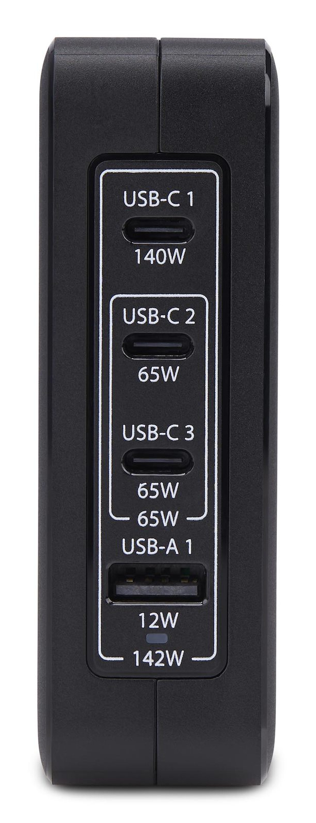 StarTech.com 140W USB-C Wall Charger, USB-C/USB-A, PD GaN Power Adapter - Adaptateur secteur - technologie GaN - 140 Watt - 5 A - Power Delivery 3.1 - 4 connecteurs de sortie (USB, 3 x USB-C) - noir