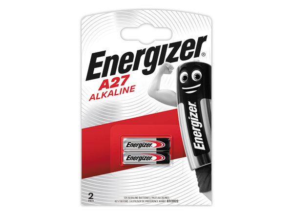 1 Blister de 2 Piles alcalines ENERGIZER Min A27 (12V)