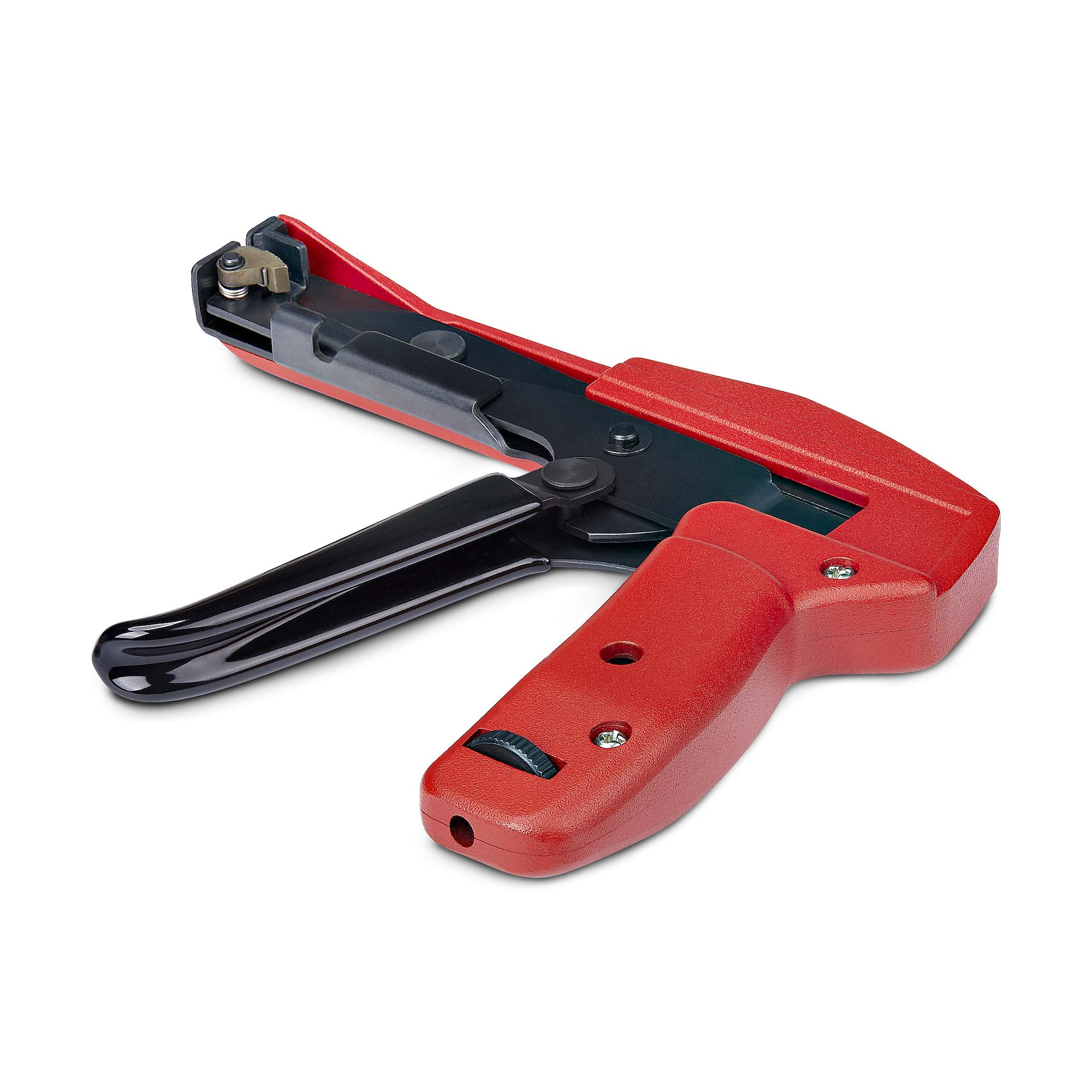StarTech.com Nylon Cable Tie Gun, Zip Tie Tightener/Install Tool, TAA - Outil d'installation d'attache-câble - noir et rouge - Conformité TAA