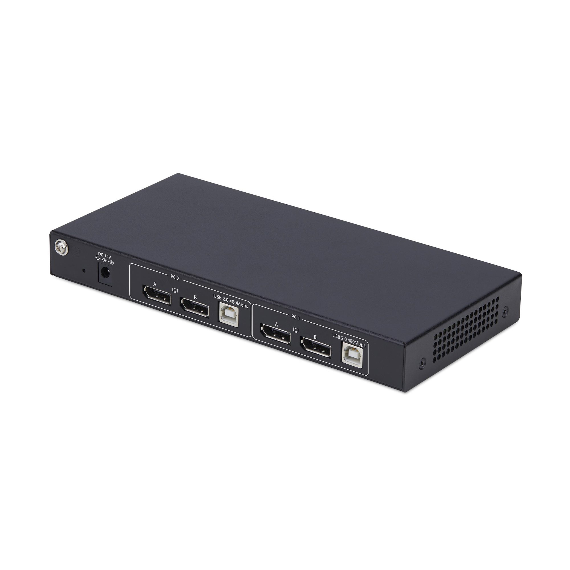 StarTech.com 2-Port Dual-Monitor DP KVM Switch w/Video Matrix, 4K 60Hz - Commutateur écran-clavier-souris/audio/USB - 2 x KVM / audio / USB - 1 utilisateur local - de bureau - Conformité TAA