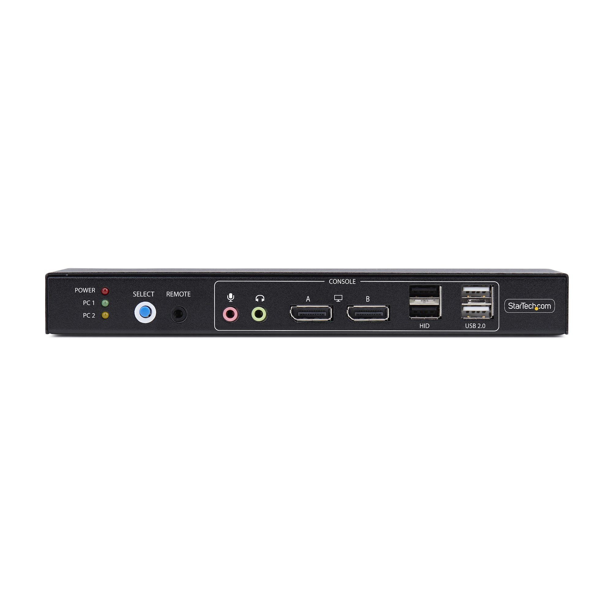 StarTech.com 2-Port Dual-Monitor DP KVM Switch w/Video Matrix, 4K 60Hz - Commutateur écran-clavier-souris/audio/USB - 2 x KVM / audio / USB - 1 utilisateur local - de bureau - Conformité TAA