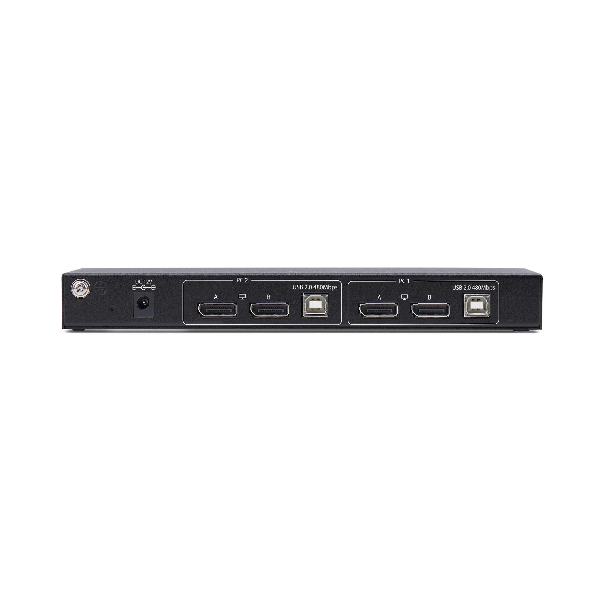 StarTech.com 2-Port Dual-Monitor DP KVM Switch w/Video Matrix, 4K 60Hz - Commutateur écran-clavier-souris/audio/USB - 2 x KVM / audio / USB - 1 utilisateur local - de bureau - Conformité TAA