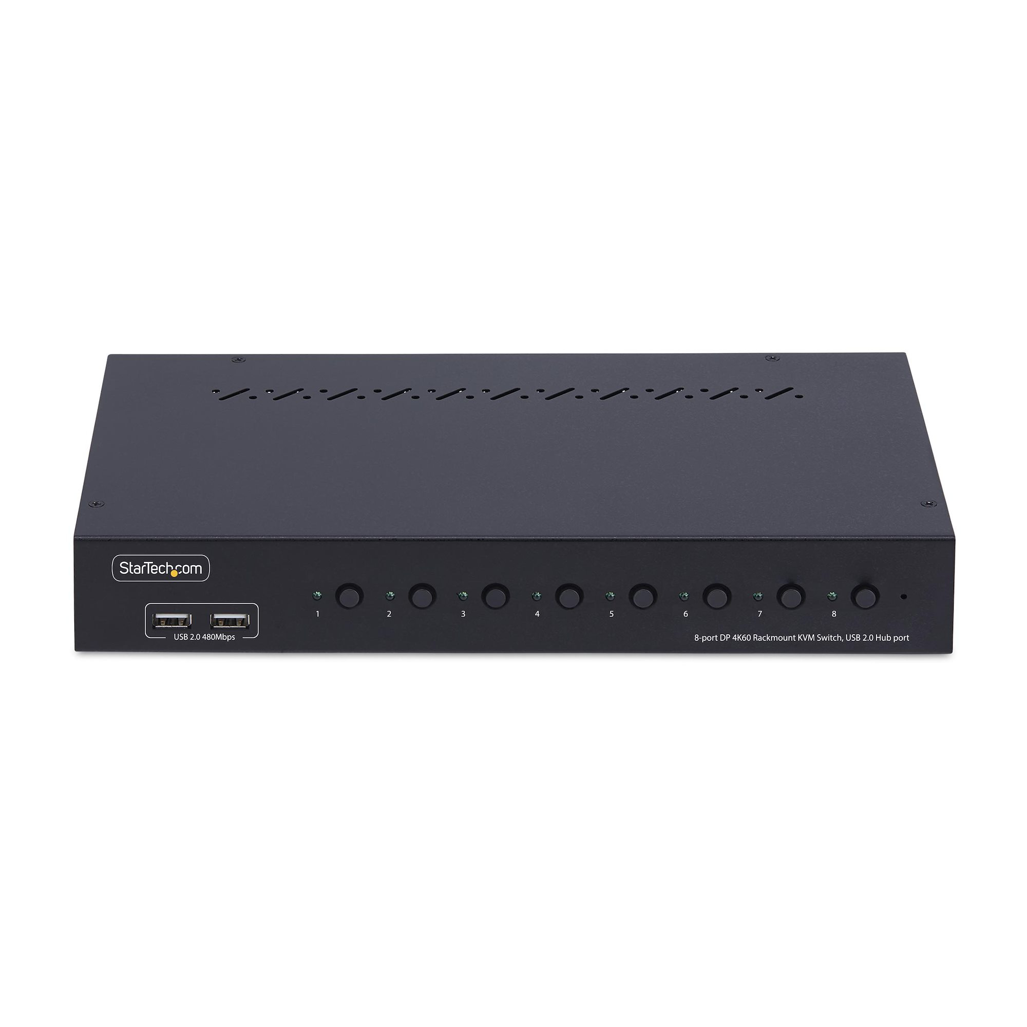 StarTech.com 8-Port DisplayPort KVM Switch w/1U Rack Mount Kit, 4K 60Hz - Commutateur KVM - 8 x KVM port(s) - 1 utilisateur local - de bureau - Conformité TAA