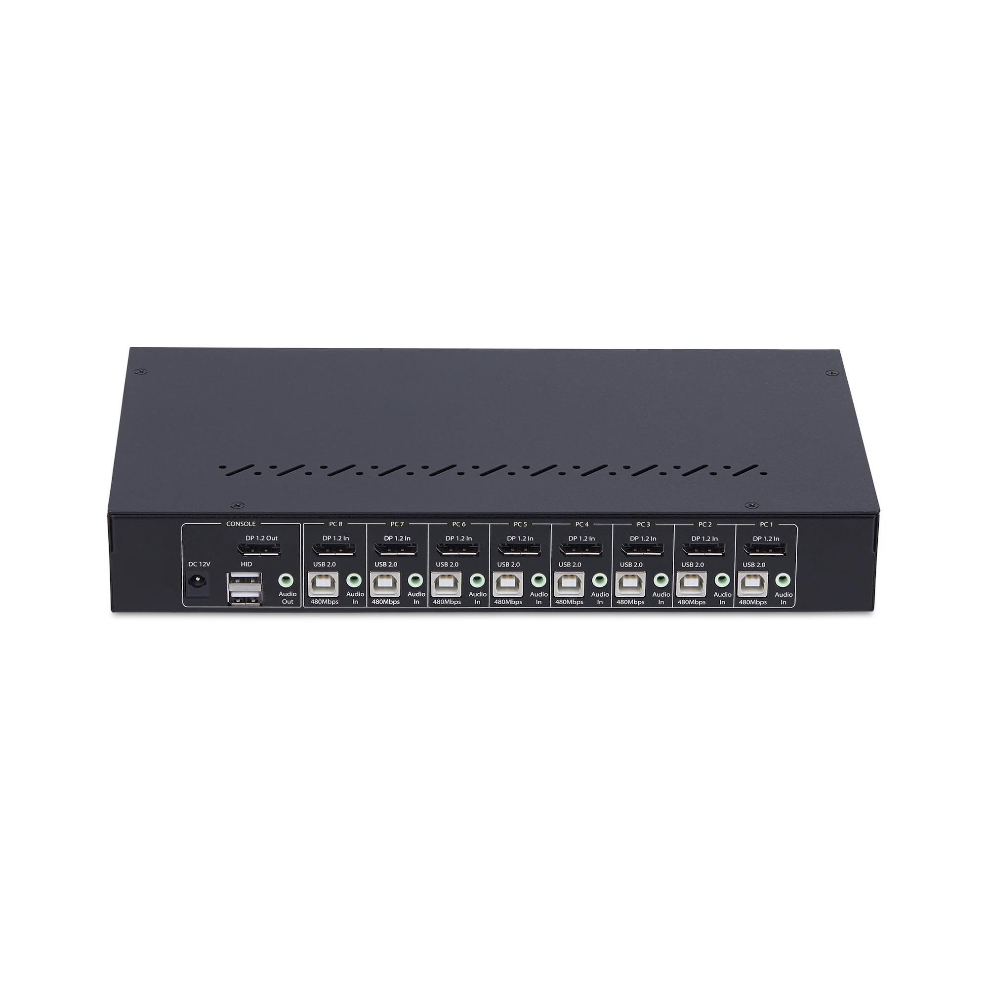 StarTech.com 8-Port DisplayPort KVM Switch w/1U Rack Mount Kit, 4K 60Hz - Commutateur KVM - 8 x KVM port(s) - 1 utilisateur local - de bureau - Conformité TAA