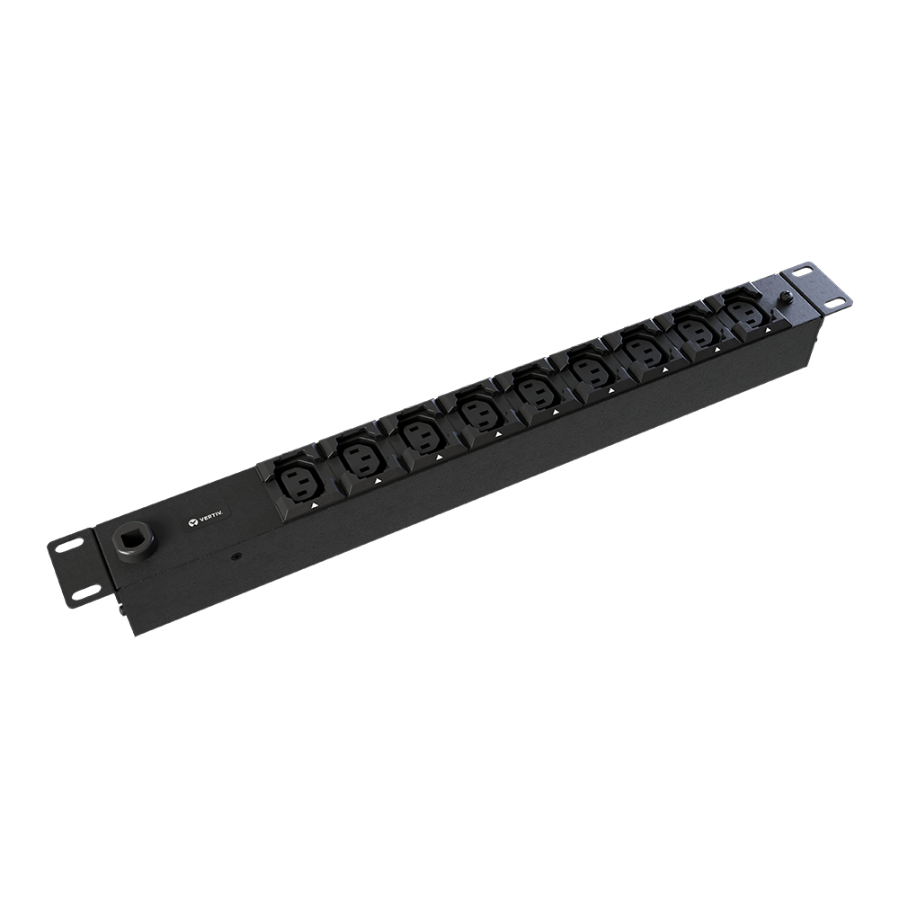 Vertiv PowerGo VC0AFD0A09N0DXX - Unité de distribution d'alimentation (rack-montable) - de base, standard - CA 230 V - 3.6 kW - entrée : CEE 7/4 - connecteurs de sortie : 9 (power IEC 60320 C13) - 1U - 19" - 3 m cordon - noir