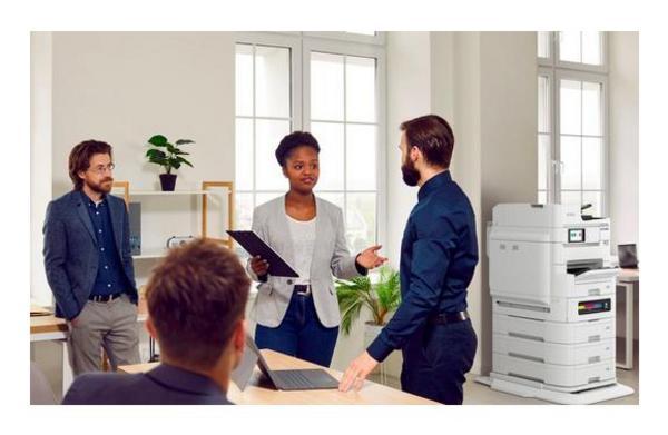 Epson WorkForce Pro EM-C8101RDWF - Imprimante multifonctions - couleur - jet d'encre - A3 (support) - jusqu'à 22 ppm (copie) - jusqu'à 26 ppm (impression) - 400 feuilles - 33.6 Kbits/s - USB 2.0, hôte USB 2.0, Gigabit LAN, Wi-Fi(ac)