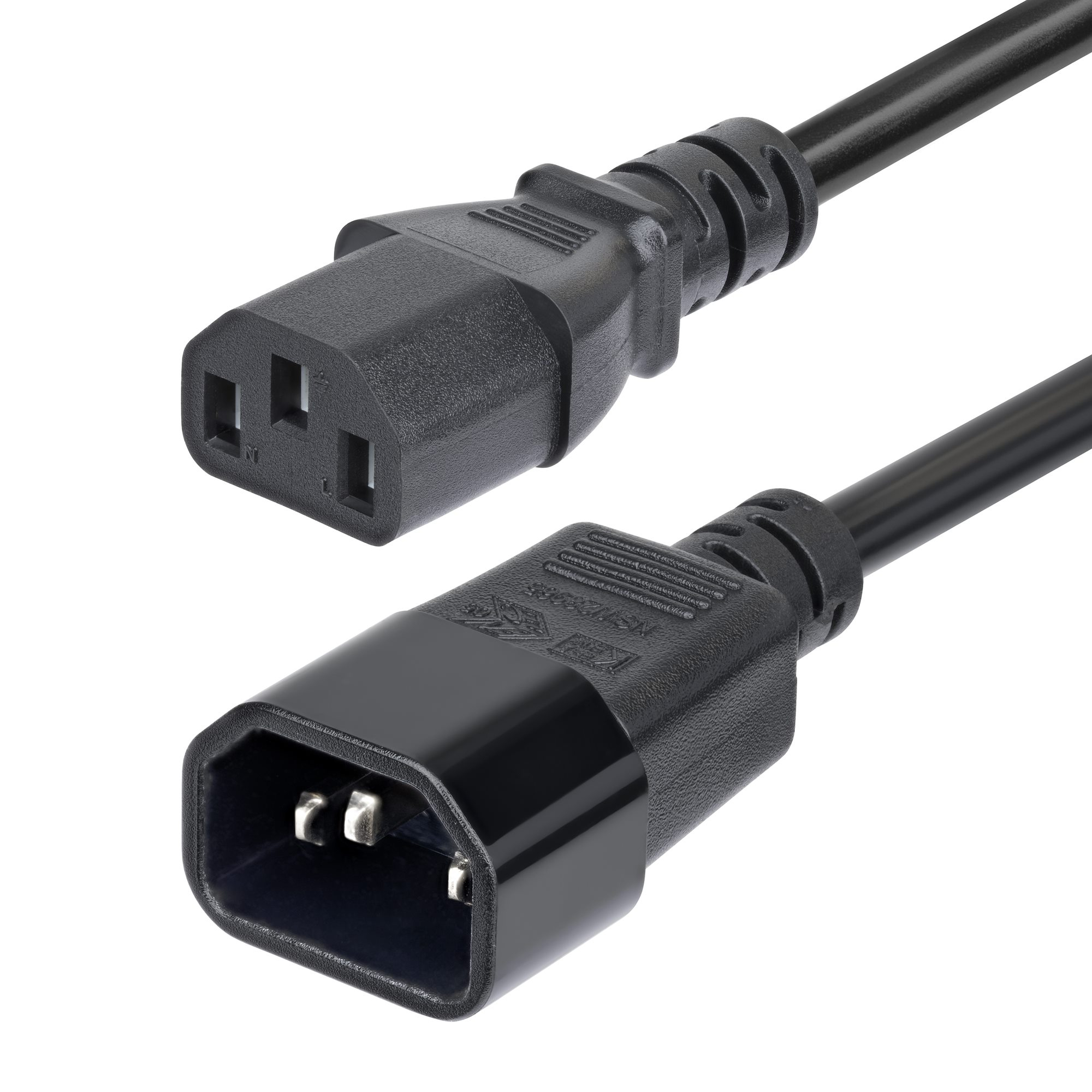 StarTech.com 4.5m Power Extension Cord, C14 to C13, 15A 250V, KEMA-KEUR - Rallonge de câble d'alimentation - IEC 60320 C14 pour power IEC 60320 C13 - CA 250 V - 15 A - 4.6 m - moulé - noir