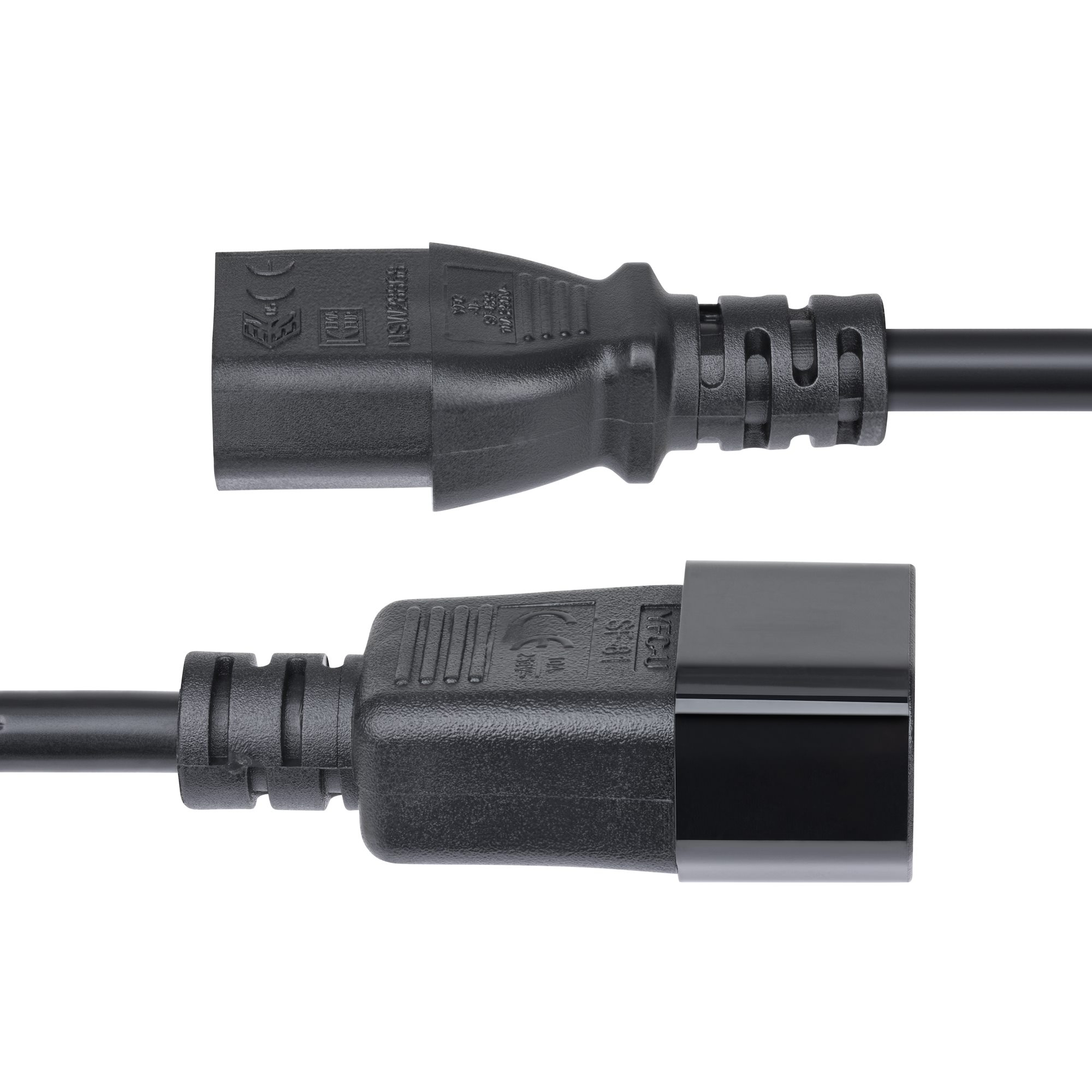 StarTech.com 4.5m Power Extension Cord, C14 to C13, 15A 250V, KEMA-KEUR - Rallonge de câble d'alimentation - IEC 60320 C14 pour power IEC 60320 C13 - CA 250 V - 15 A - 4.6 m - moulé - noir