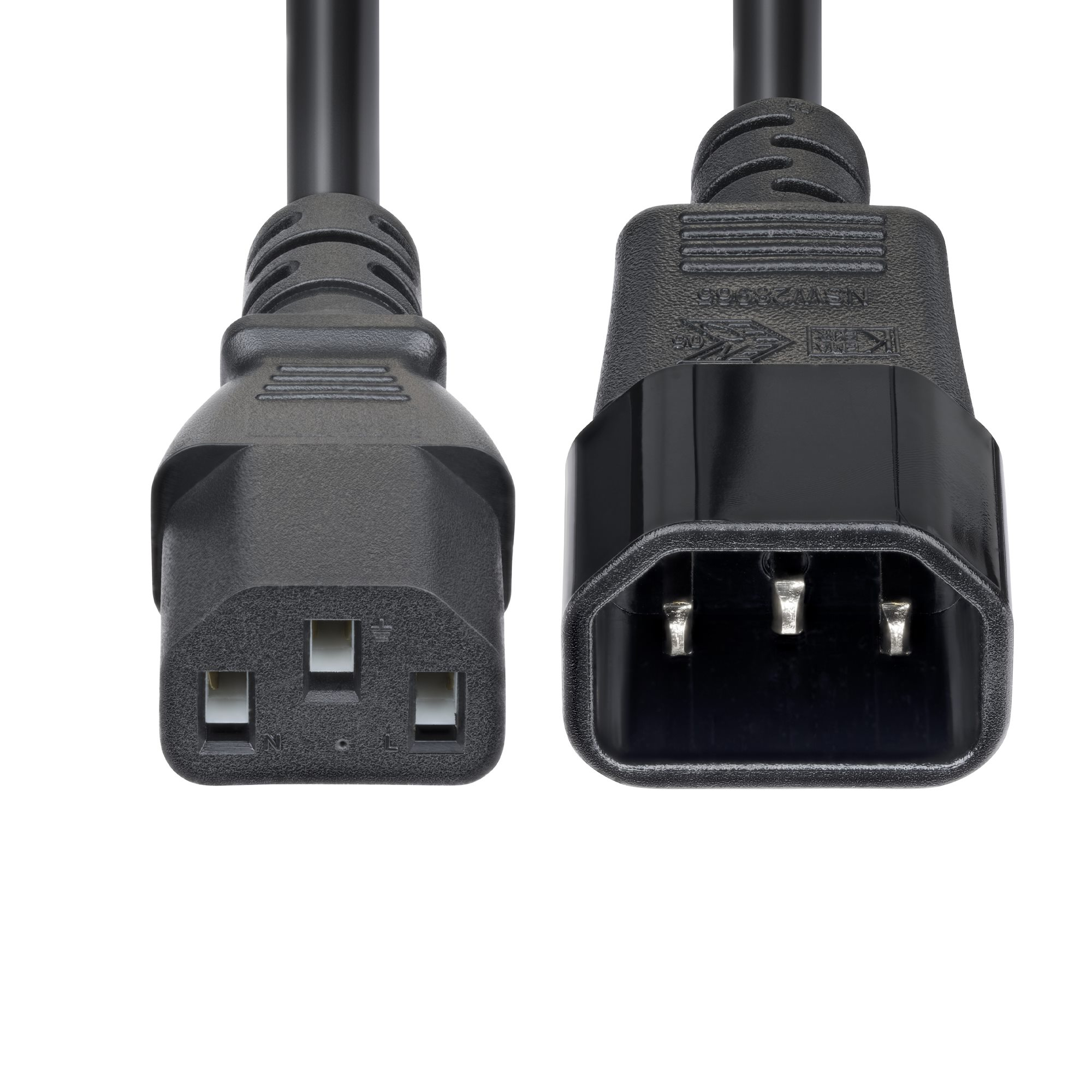 StarTech.com 4.5m Power Extension Cord, C14 to C13, 15A 250V, KEMA-KEUR - Rallonge de câble d'alimentation - IEC 60320 C14 pour power IEC 60320 C13 - CA 250 V - 15 A - 4.6 m - moulé - noir
