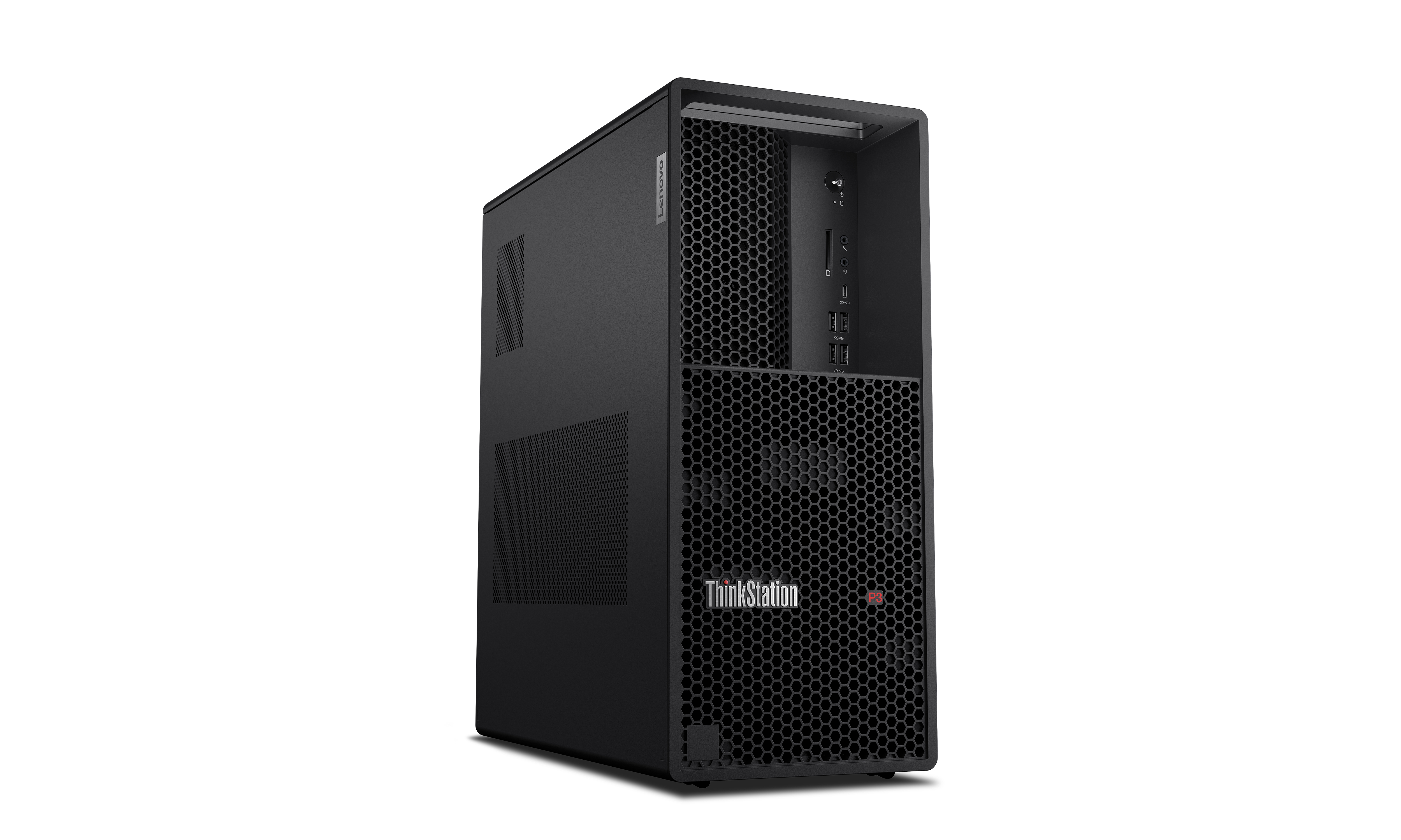 ThinkStation P3 Tower Gen 2, Intel® Core Ultra 7 265 vPro® (E-cores up to 4.60GHz, 30MB), W11P64 FR/CF/EN, 16.0GB, 1x512GB SSD M.2 2280 PCIe Gen4 Performance TLC Opal, Intel® Graphics, 500W, 1YR Premier NBD,3 Year On-site , USB, Calliope, Black-French, U
