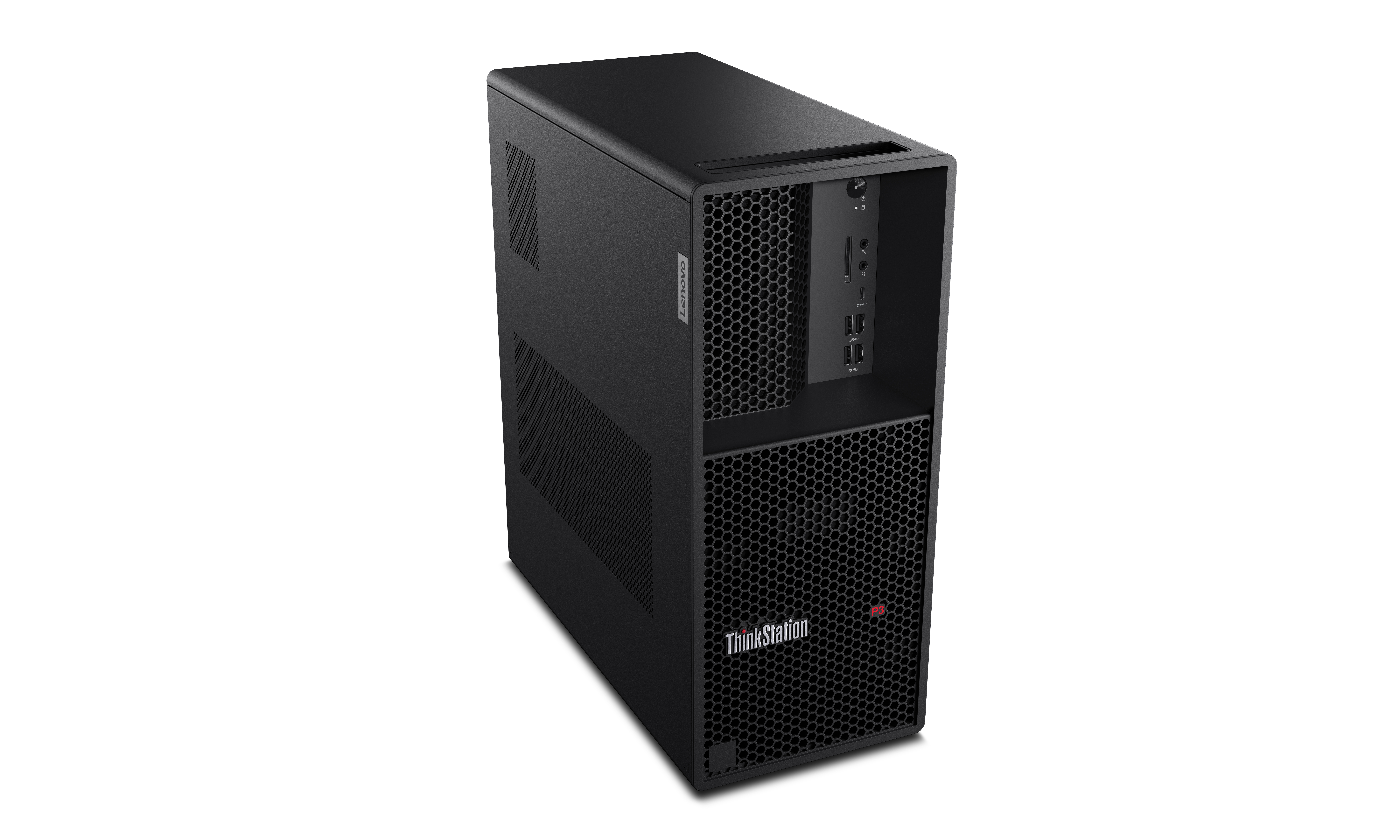 ThinkStation P3 Tower Gen 2, Intel® Core Ultra 7 265 vPro® (E-cores up to 4.60GHz, 30MB), W11P64 FR/CF/EN, 16.0GB, 1x512GB SSD M.2 2280 PCIe Gen4 Performance TLC Opal, Intel® Graphics, 500W, 1YR Premier NBD,3 Year On-site , USB, Calliope, Black-French, U