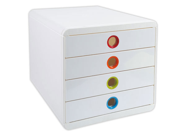 1 Module de classement 4 tiroirs pop boxblanc