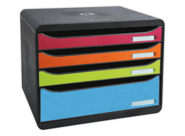 1 Module de classement 4 tiroirs assortis Store, corps noir