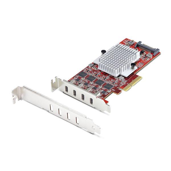 4-Port USB Type-C PCIe Card, USB 3.2 10Gbps, USB-C PCI Express Expansion Card, 4x Independent USB Controllers, TAA-Compliant