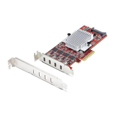4-Port USB Type-C PCIe Card, USB 3.2 10Gbps, USB-C PCI Express Expansion Card, 4x Independent USB Controllers, TAA-Compliant