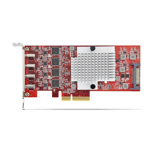 4-Port USB Type-C PCIe Card, USB 3.2 10Gbps, USB-C PCI Express Expansion Card, 4x Independent USB Controllers, TAA-Compliant