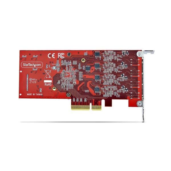 4-Port USB Type-C PCIe Card, USB 3.2 10Gbps, USB-C PCI Express Expansion Card, 4x Independent USB Controllers, TAA-Compliant
