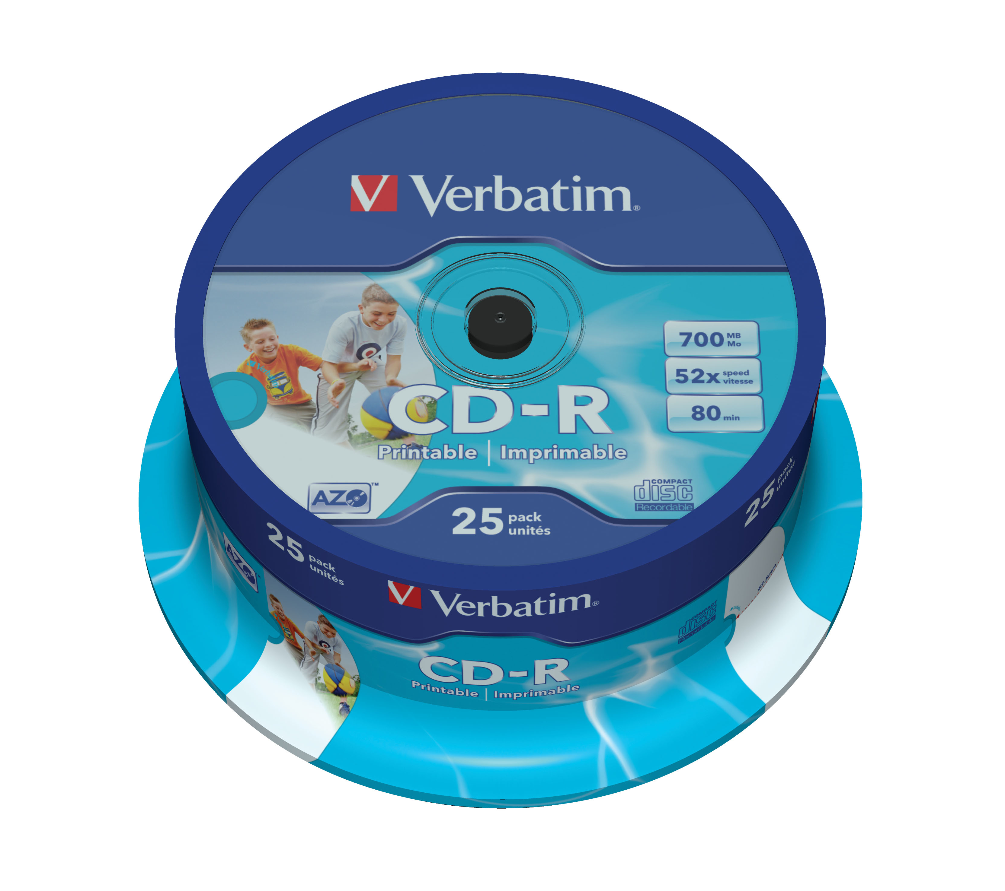 CD-R/700MB 52x SupAZO Spdl printabl 25pk