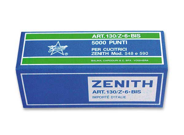 1 Boite de 5000 Agrafes Zénith 130 Z 6 mm