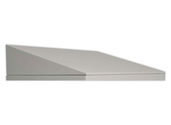 1 Coiffe pour vestiaire 1 colonne L.40 cm gris clair