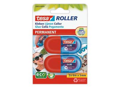 1 Blister de 2 Rollers de colle jetable TESA - Colle permanente- 5 mm