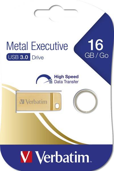Verbatim Metal Executive - Clé USB - 16 Go - USB 3.0 - or