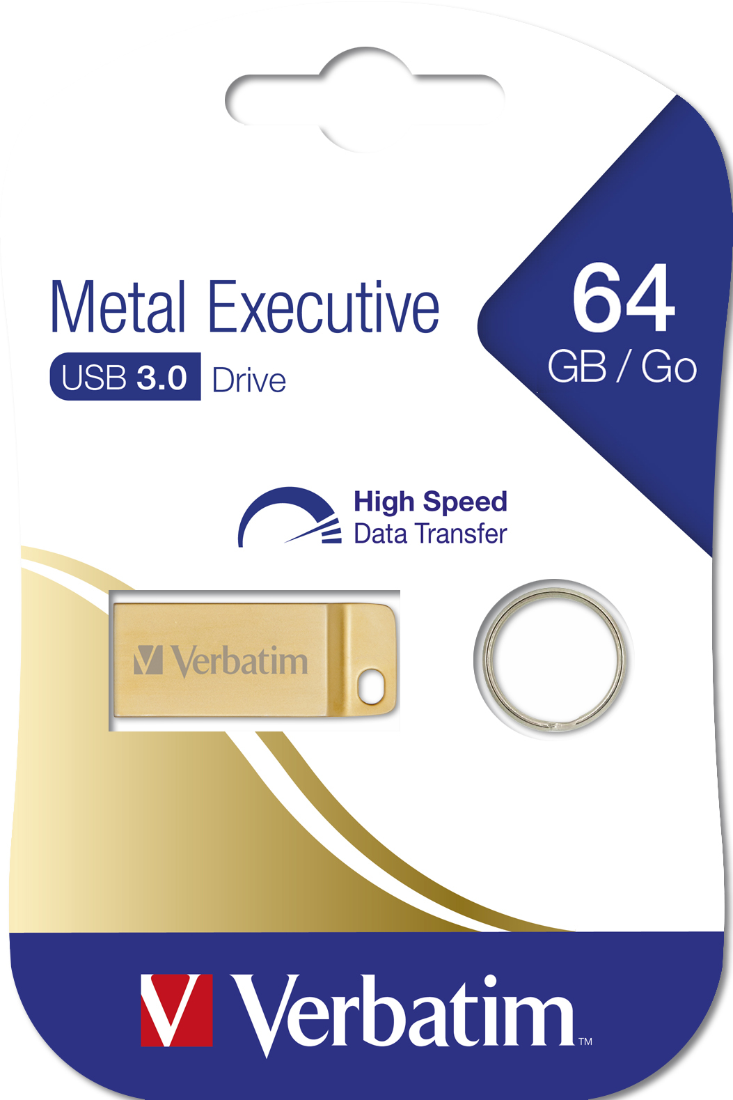 Verbatim Metal Executive - Clé USB - 64 Go - USB 3.0 - or
