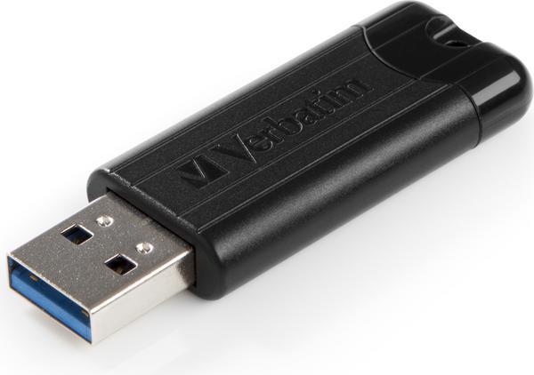Verbatim PinStripe - Clé USB - 256 Go - USB 3.2 Gen 1 - noir